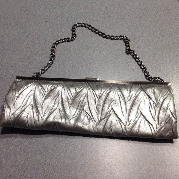 Jessica McClintock Handbags - Jessica McClintock silver clutch